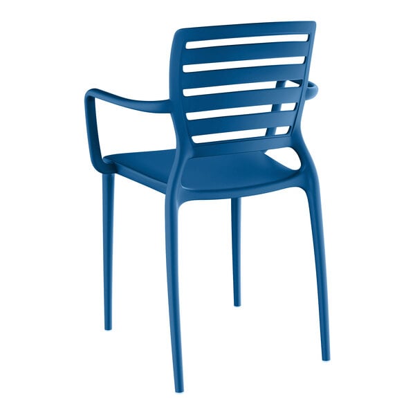 Lancaster Table & Seating Sol Marina Blue Resin Arm Chair