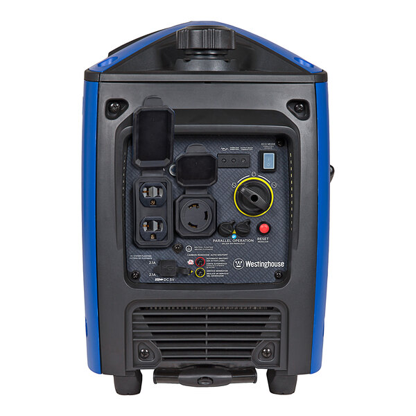 The back of a Westinghouse WH3700iXLTc portable inverter generator.