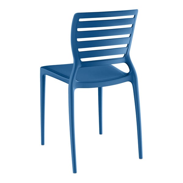 Lancaster Table & Seating Sol Marina Blue Resin Side Chair