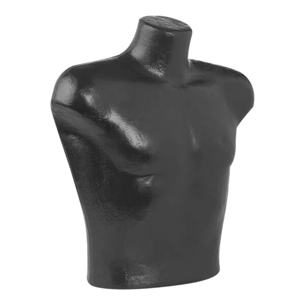 A black Econoco mannequin torso on a white background.