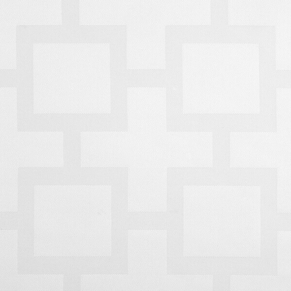 A white rectangular top sheet with a white square chain link pattern.