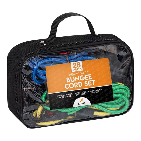 A package of Xpose Safety assorted heavy-duty bungee cords.