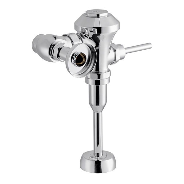 A chrome plated American Standard Ultima diaphragm urinal flush valve.