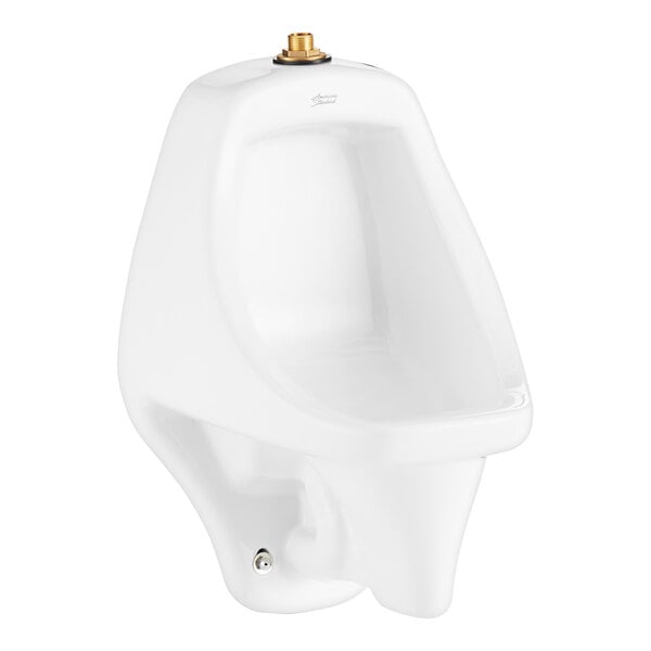 An American Standard white urinal with a white top.