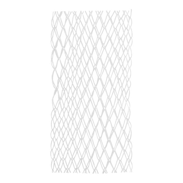 A white mesh with a diamond pattern.