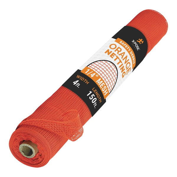 Xpose Safety 4' x 150' Heavy-Duty Orange Fire-Retardant Plastic