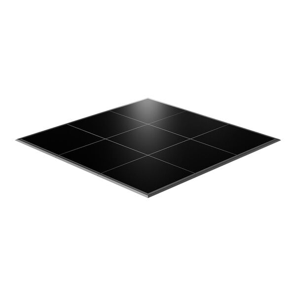 A black composite laminate square tile with white lines on the edges.