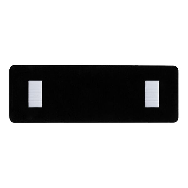 A black rectangular Lavex Women's restroom sign with white rectangles and border.