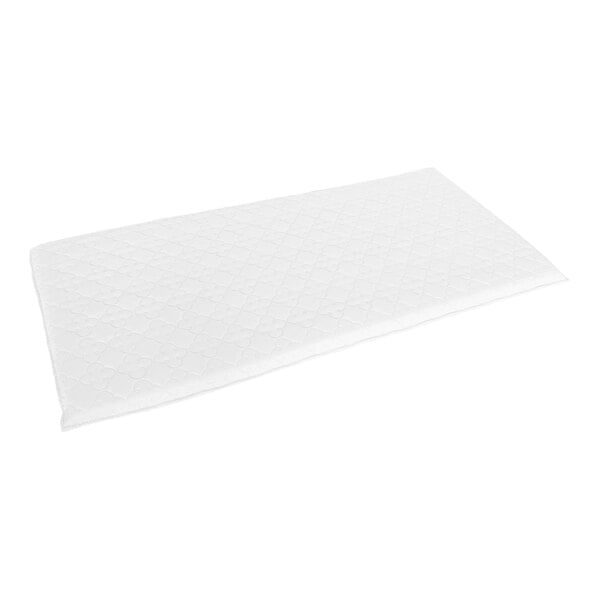 A white vinyl-covered foam changing pad.