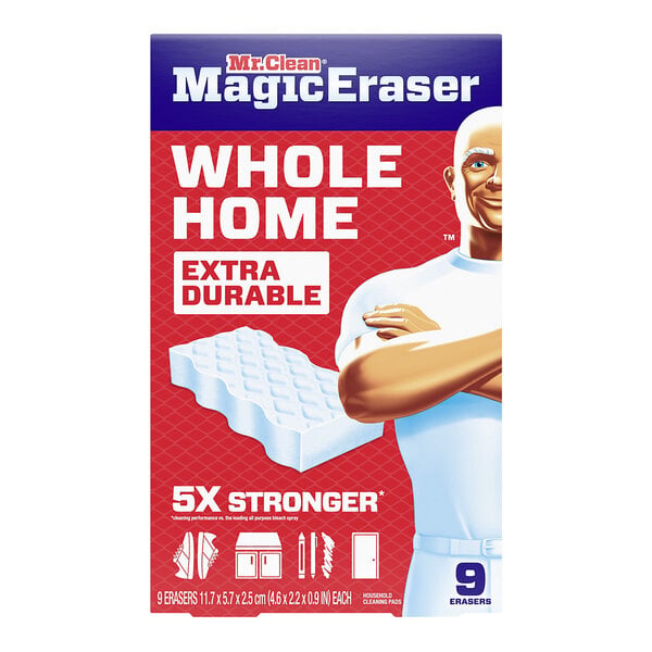Mr. Clean 10030772228804 Extra Durable Magic Eraser - 9/Box