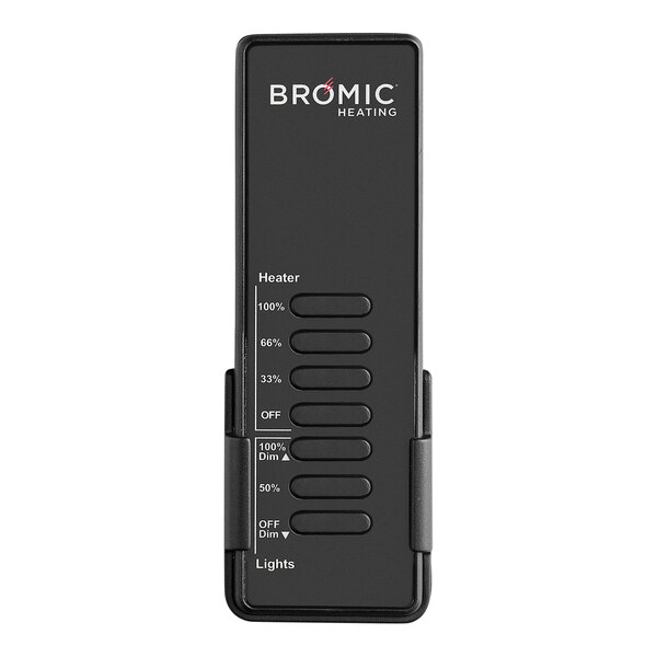 A Bromic Eclipse wireless dimmer controller with a black remote control.