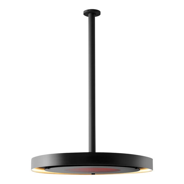 A black Bromic Heating straight ceiling mount pole.