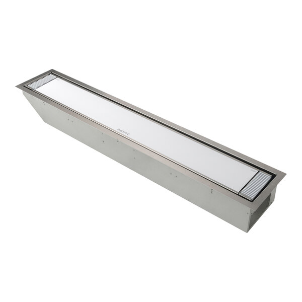 A long rectangular stainless steel cover.