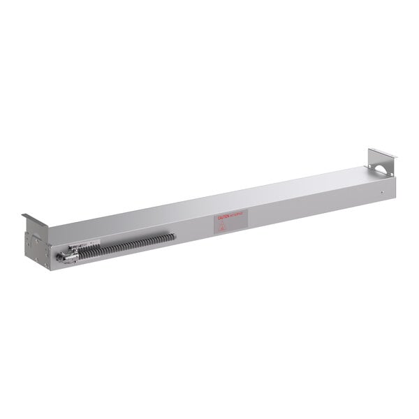 A 48-inch strip warmer with a single toggle control, designed for keeping food warm.