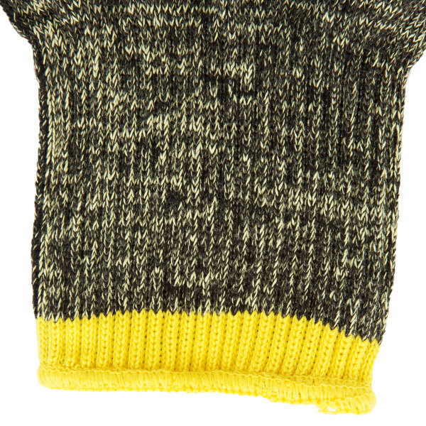 Cordova Power-Cor Max Cut-Resistant Gloves with yellow and black stripes.