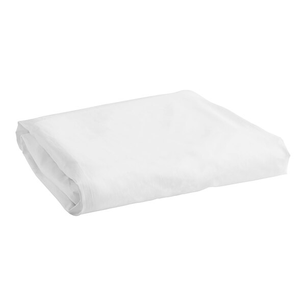 A folded white Garnier-Thiebaut Danville queen size fitted sheet