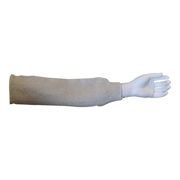 A Cordova natural cotton terry protective sleeve on a mannequin arm.