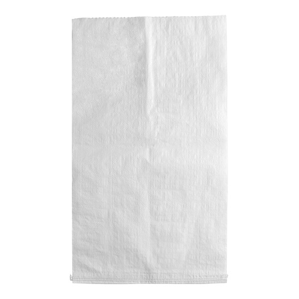 Xpose Safety 18" x 30" White Military Grade Reusable Woven Polypropylene Sandbags SBW-1830-10-X - 50 lb. Capacity - 10/Pack