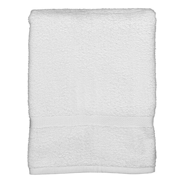 A white towel with a white stripe.