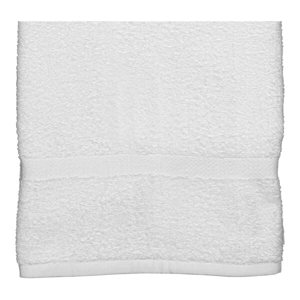 A white Garnier-Thiebaut pool towel with a white stripe.