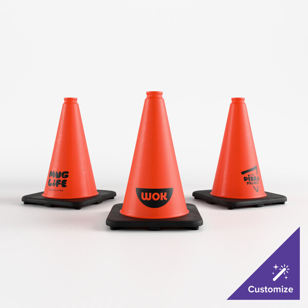 Xpose Safety 12" Orange Heavy-Duty PVC Traffic Cone with 2 lb. Base OTC12-1-X