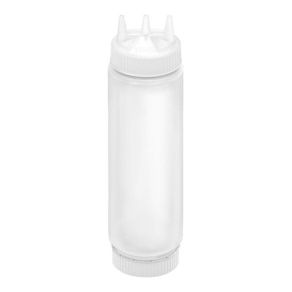 Vollrath Traex® 24 oz. Clear FIFO Squeeze Dispenser with Clear Tri Tip™ Cap and Base Cap