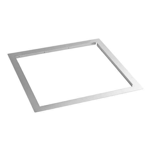 A white rectangular frame with three square holes.