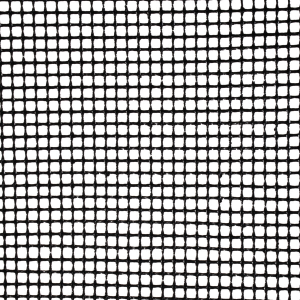 A close-up of a 14" x 14" Essentialware loose weave mesh screen.