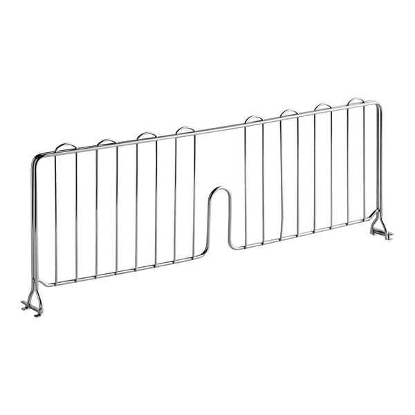 A Lavex Pro heavy-duty metal wire shelf divider.