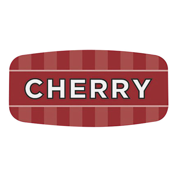 A red rectangular sign with white text that says "Cherry" in white.