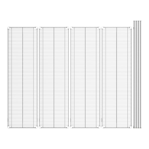 A close-up of a metal grid.