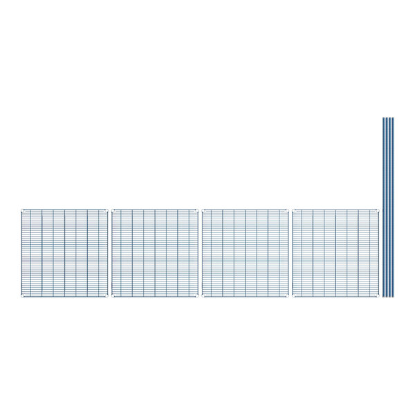 A blue and white grid.