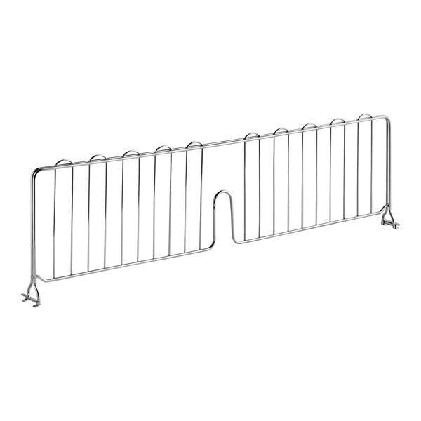 A Lavex Pro heavy-duty metal wire shelf divider.