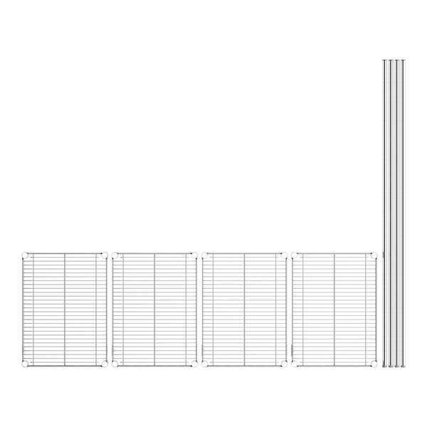 Lavex Pro wire shelving with 64" posts.