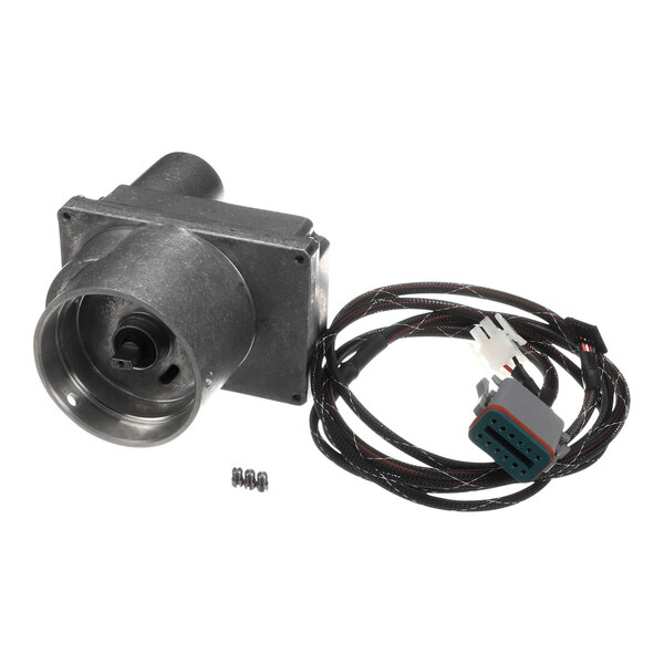 A Henny Penny GEN 4 encoder emulator motor with wires and a connector.