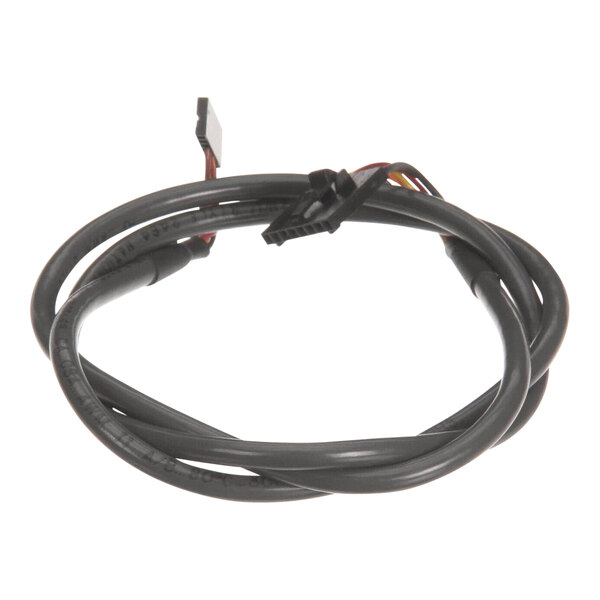 A black cable with a black connector.