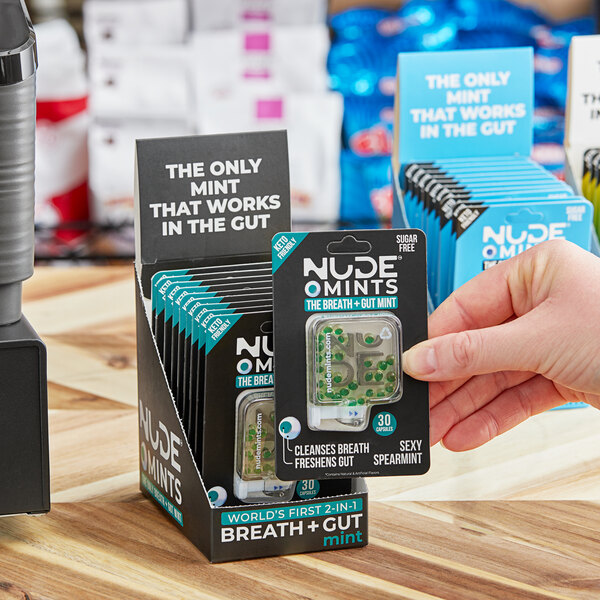 голый бокс NUDE Mints Sexy Spearmint Breath Mint 30-Piece Pack - 10/Box