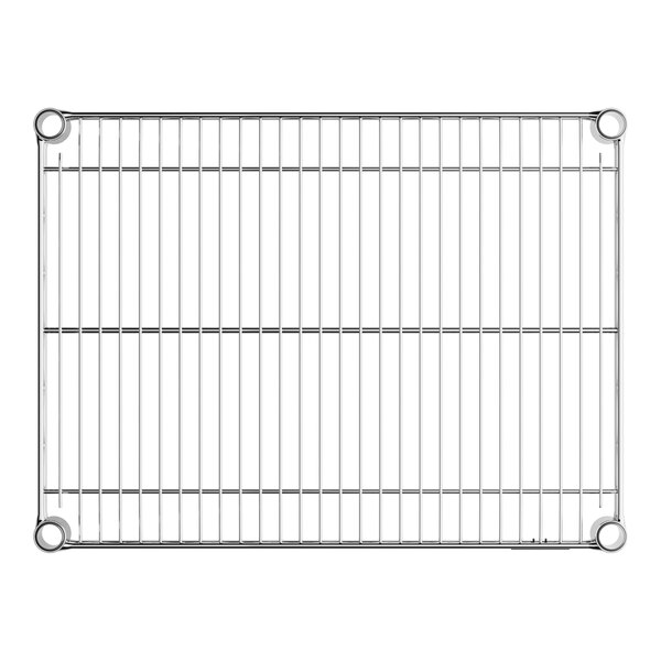 A Lavex Pro heavy-duty metal wire shelf with a grid.