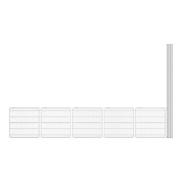 A grid of white wire shelves.