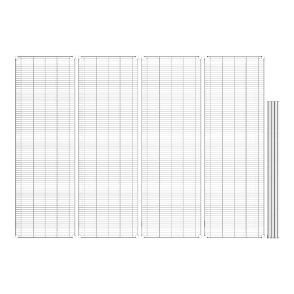 A white sheet of paper with a grid of black lines.