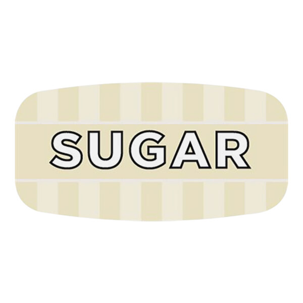 A white rectangular Bollin sugar label with black text.