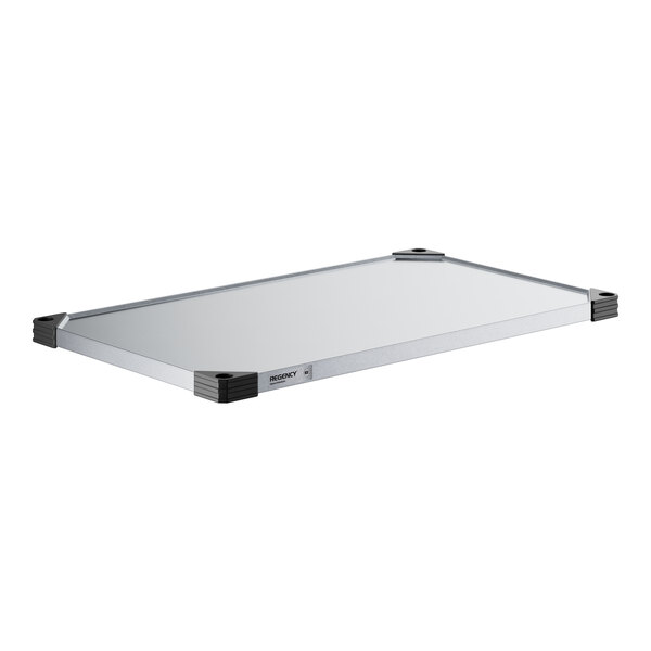 A galvanized steel wall shelf.