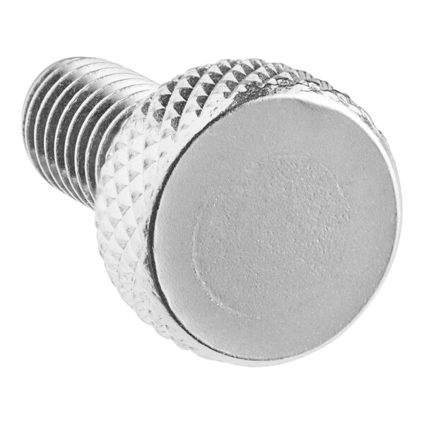 A close-up of a Avantco screw with a metal cap.