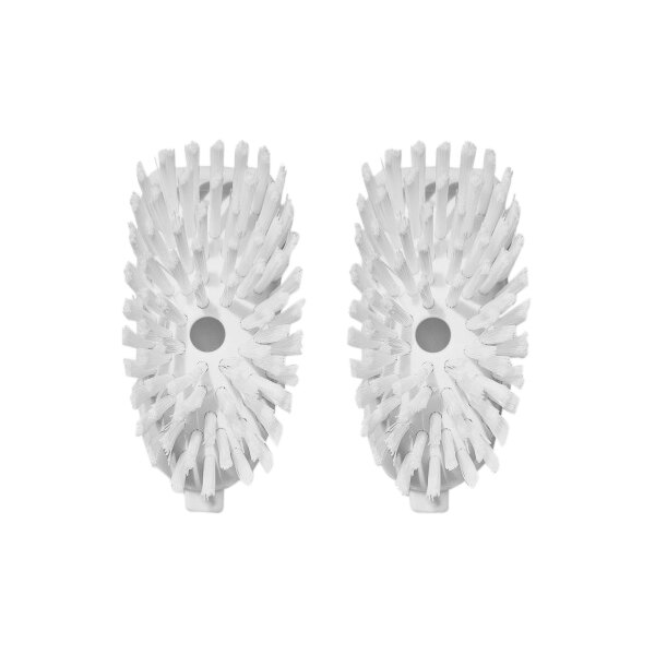 A pair of white bristles on a white background.