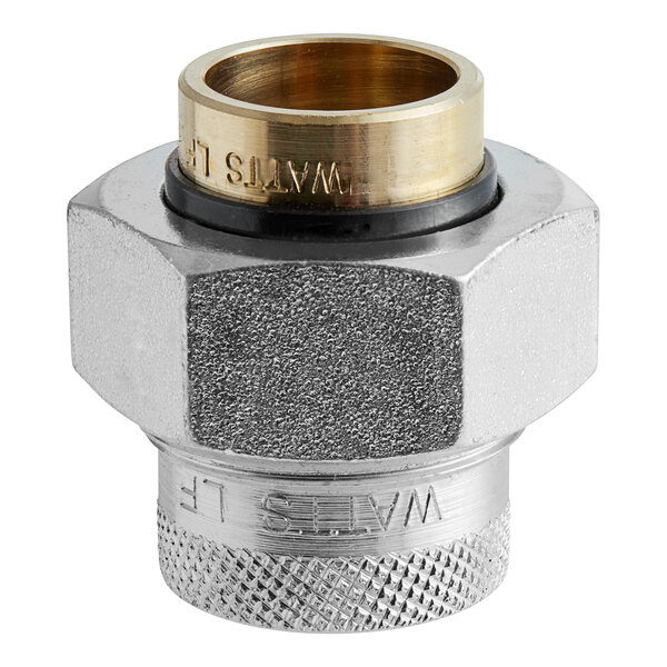 A Watts dielectric union with a metal nut.