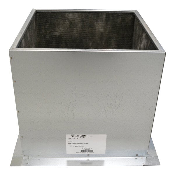 Canarm RCGI26.5 26 1/2" Galvanized Steel Insulated Roof Curb for SIS Series