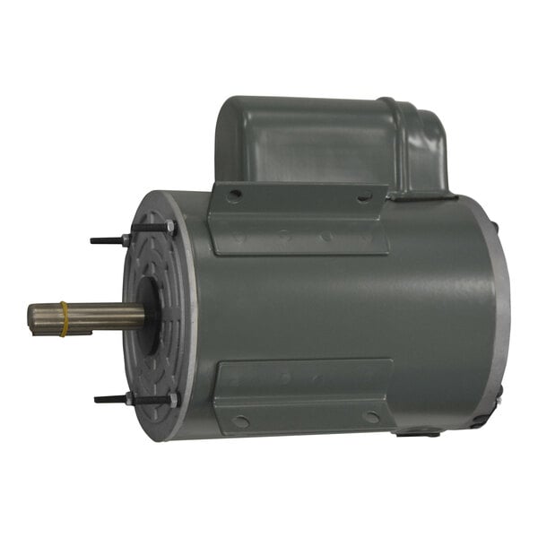 A close-up of a grey Canarm electric motor with a black shaft.