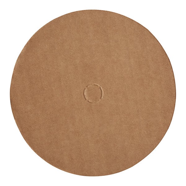 A white corrugated circular disc with a circle in the middle.