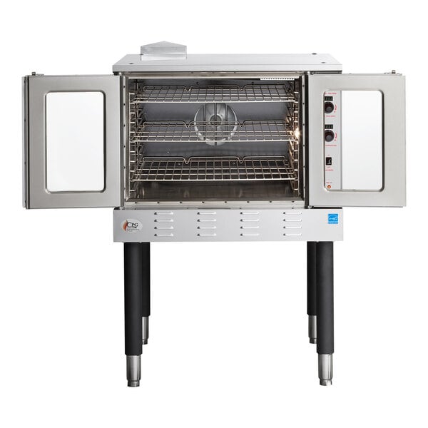Cooking Performance Group FGCD-10-DDN Deep Depth Single Deck Full Size Natural Gas Convection Oven - 50,000 BTU