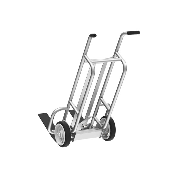 A Valley Craft mini pallet truck with black wheels and handles.